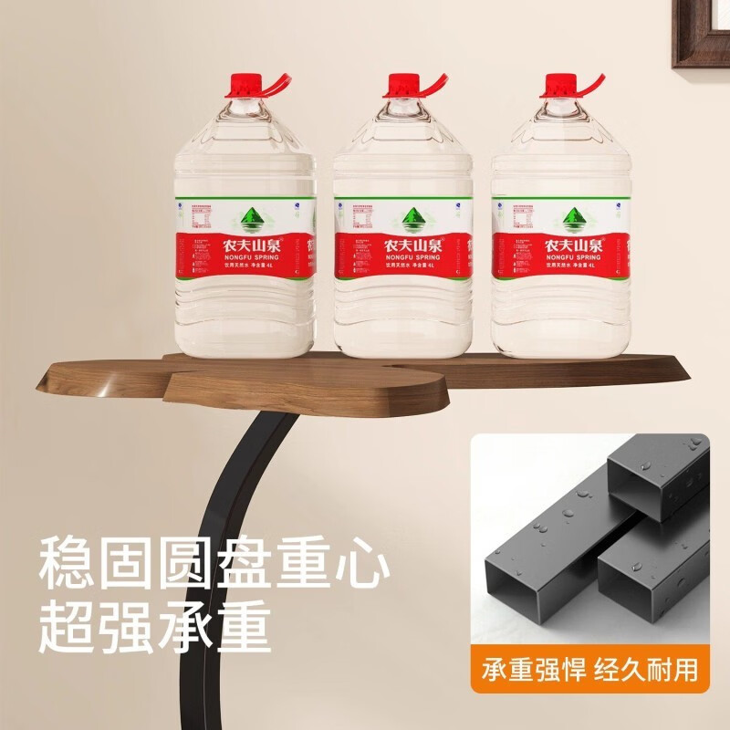 居筑（JUZHU）茶几小桌子艺术感可移动沙发边几极简边桌黑色床头置物架阳台茶桌 【云朵款】云朵黑面+黑架黑底【花朵底】