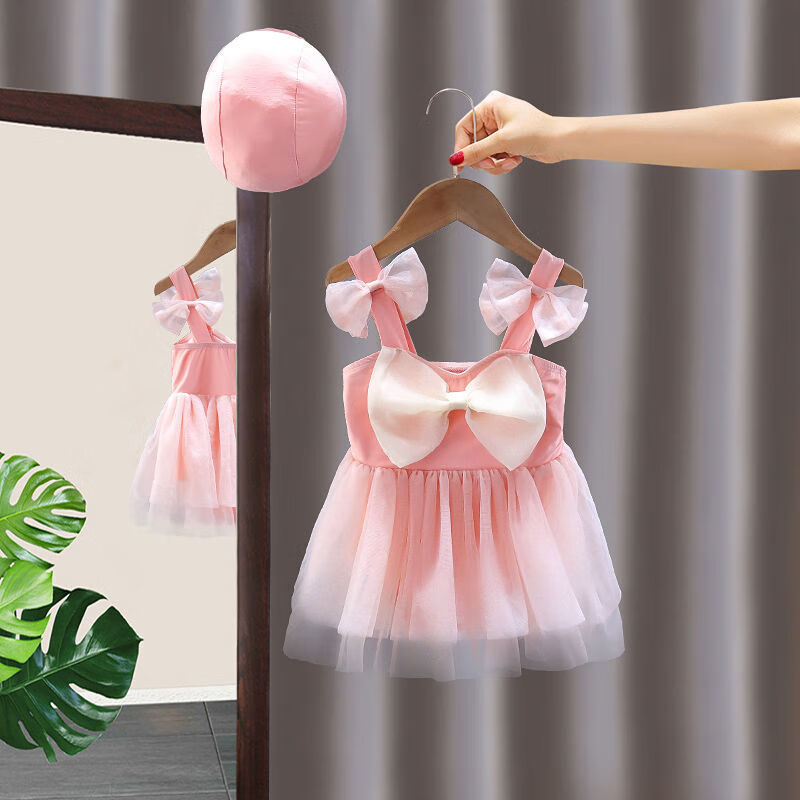 ttpmer女童泳衣连体夏季洋气可爱儿童女宝宝吊带游泳速干泳衣裤夏款