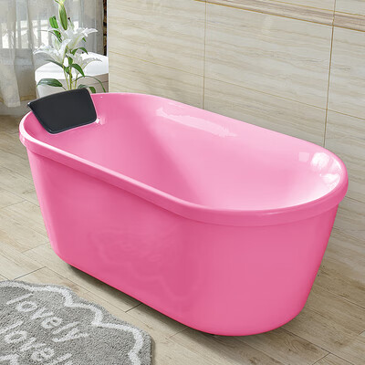 洁尔嘉亚克力深泡独立式宠物小户型水疗贵妃浴缸日式儿童小桶缸 粉色