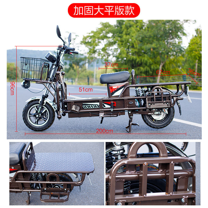 岭溪载重王两轮电动车72v96v山区爬坡大功率高速长跑王送货外卖电瓶车