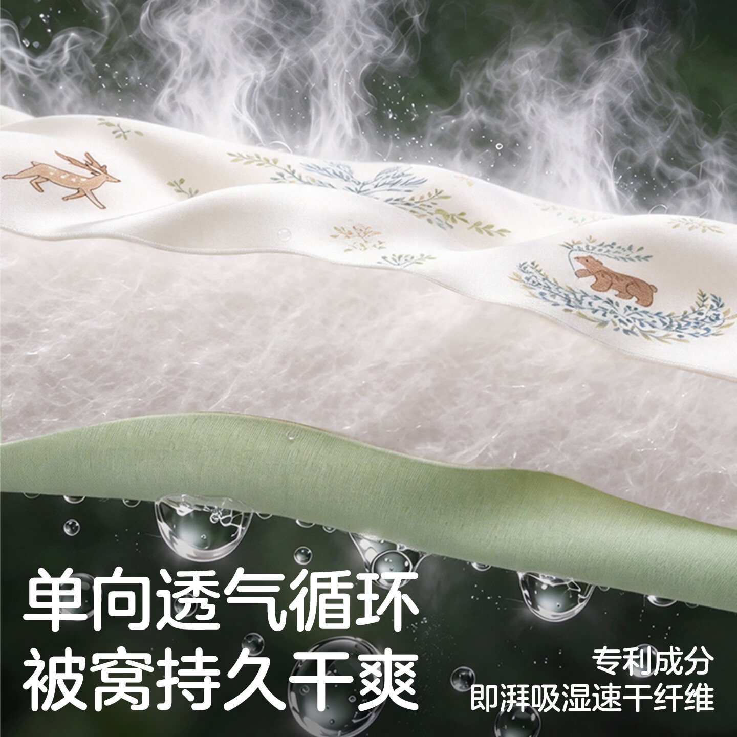 可优比(KUB)儿童被子婴儿四季被秋冬透气吸汗A类全棉宝宝盖毯冬季 游梦太空-冬厚款【双宫桑蚕丝|10A抗菌】 1.0m*1.2m