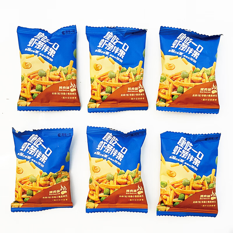 洽洽烤肉味蝦條豆果300g恰恰堅果炒貨蠶豆零食小包裝小吃 洽洽蝦條300g(約20小包)