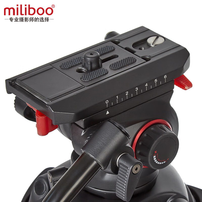 miliboo 米泊MYT801二代液压云台摄影摄像单反独脚架通用摄像机三脚架 MYT803P快锁云台