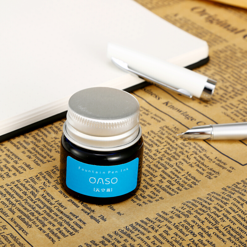 毕加索优尚n300 彩色钢笔墨水非碳素颜料型彩色墨水20ml 天空蓝