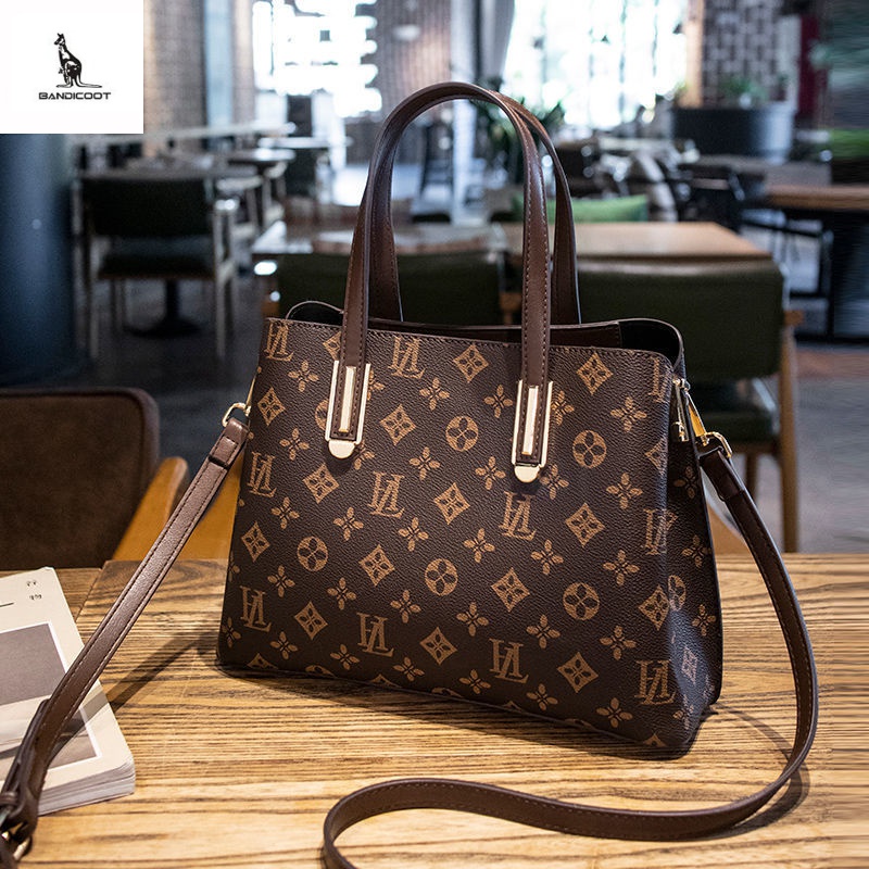 袋鼠(kangaroo)轻奢品牌包包女2022新款真皮托特包大容量轻奢手提单肩