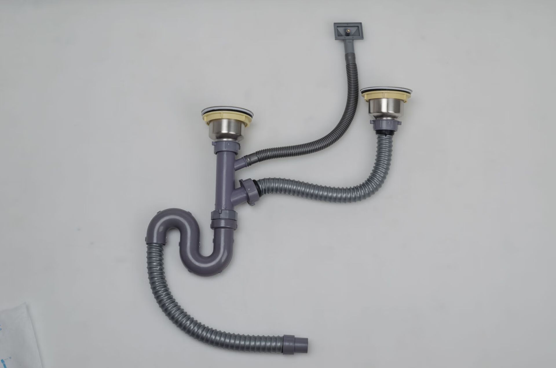 樱姬不锈钢下水器304厨房洗菜盆水槽s弯钢丝管水槽下水管排水管落水器