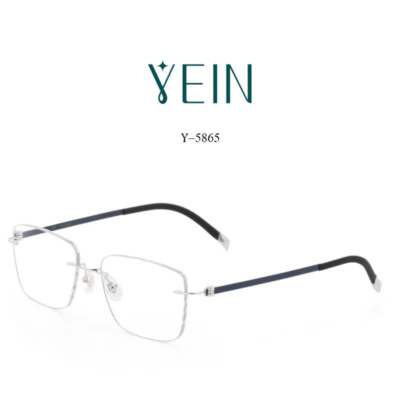 魅影(yein) 魅影眼镜yein云克悦系列y5865无框钻石切边时尚商务男士