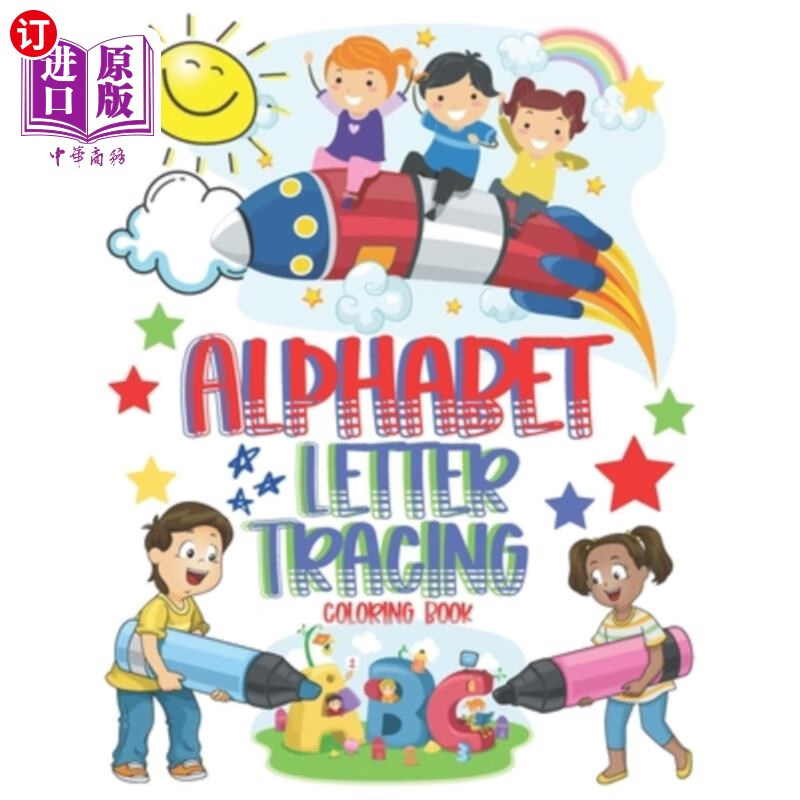 海外直订alphabet letter tracing coloring book: abc ready for