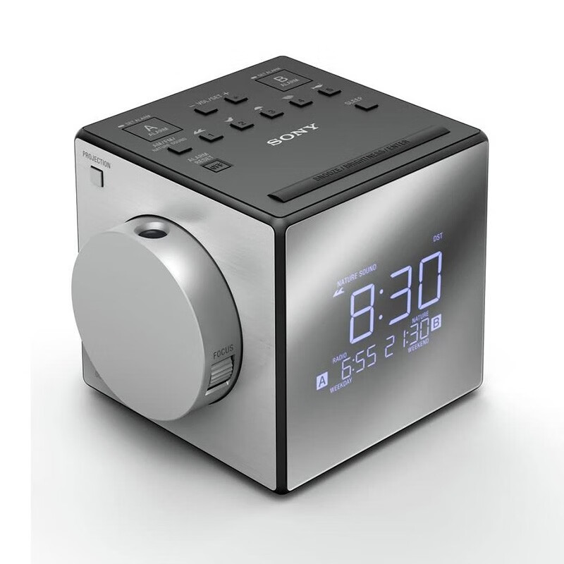 索尼(sony)欧洲采购sony索尼icfc1pj镭射投影闹钟收音机icf-c1p1无需