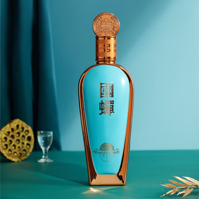 玉蝉老酒国蝉500ml礼盒浓香型白酒宴会送礼固态发酵 入口甘柔和绵甜且