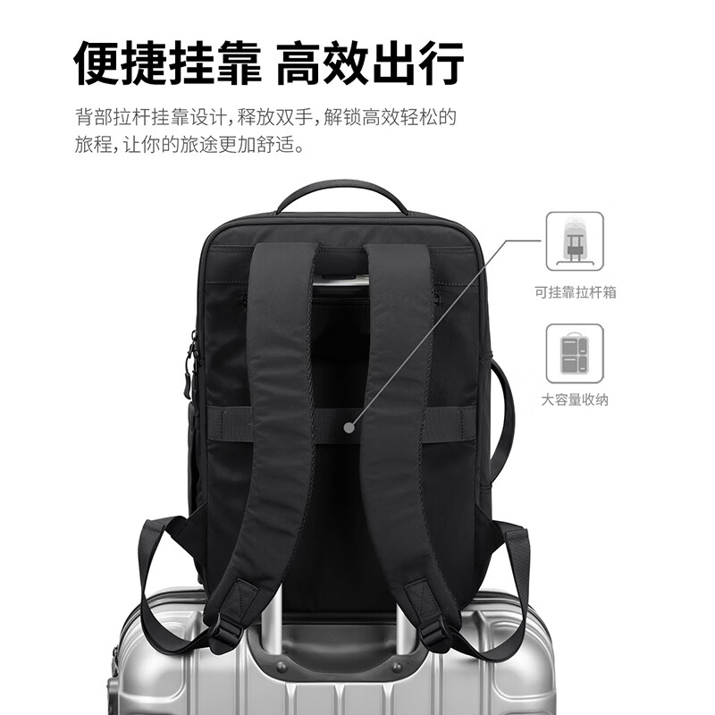 高尔夫(GOLF)双肩包男女百搭背包女休闲旅行学生书包防泼水出游背包【Q】 款式21-黑色