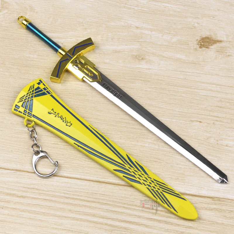 动漫带鞘刀剑cos玩具周边金属模型 fate命运-誓约之剑(黄金剑) 22cm