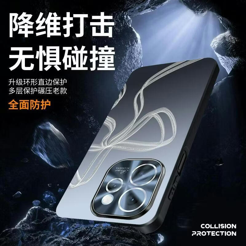 驹臣适用于OPPOReno15/C手机壳Reno15Pro蝴蝶结防摔磨砂保护套商务简约全包软边自带镜头高端散热外壳 【远峰蓝】蝴蝶结sgs军工防摔自带af镜头膜 oppo reno15c