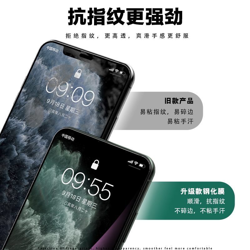 适用于苹果iPhone11/xr的全屏抗蓝光钢化玻璃贴膜