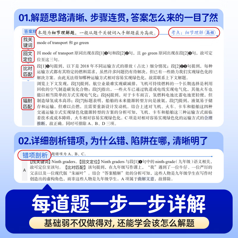 【官方旗舰店】2027巨微高考英语历年真题逐句精解新全国卷一二刷题高考词汇闪过高中英语词汇语法模拟试卷必刷题高三总复习资料书 巨微高考英语真题5年(全国二卷)