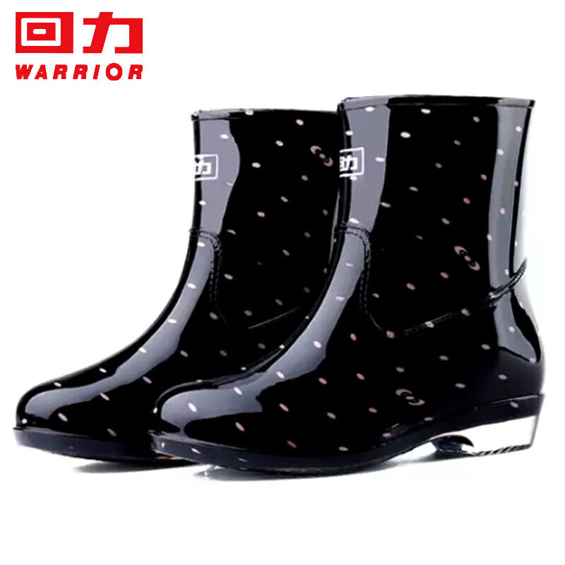 回力雨鞋女士款时尚雨靴水鞋水靴户外防水不易滑耐磨舒适HL523粉点黑38码使用感如何?
