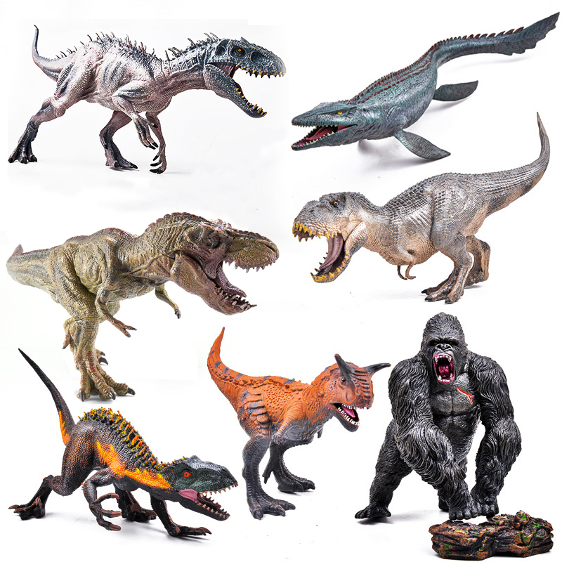 模型霸王龙过家家优质橡胶材料实心动物玩具 暴虐霸王龙(嘴巴可闭合)