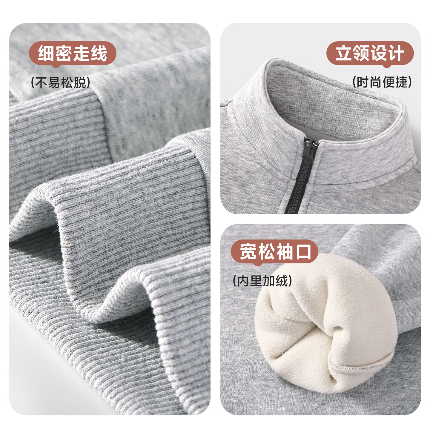 马克华菲(MARK FAIRWHALE)马克华菲儿童半拉链卫衣秋冬新款加绒加厚保暖长袖上衣休闲百搭潮 深花灰星光魔法 儿童半拉链卫衣 110 推荐体重30-40斤内