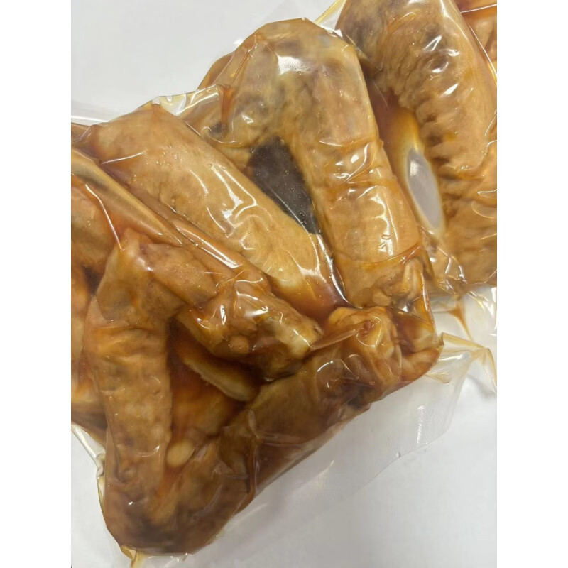 奶茶店泡椒鸭爪鸭翅鸭掌批发卤味熟食酸辣鸭翅鸭脚鸡爪整箱带汤汁 酱香鸭掌10个