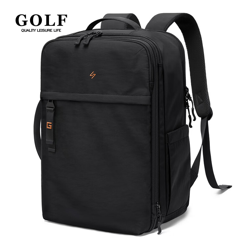 高尔夫(GOLF)双肩包男女百搭背包女休闲旅行学生书包防泼水出游背包【Q】 款式21-黑色