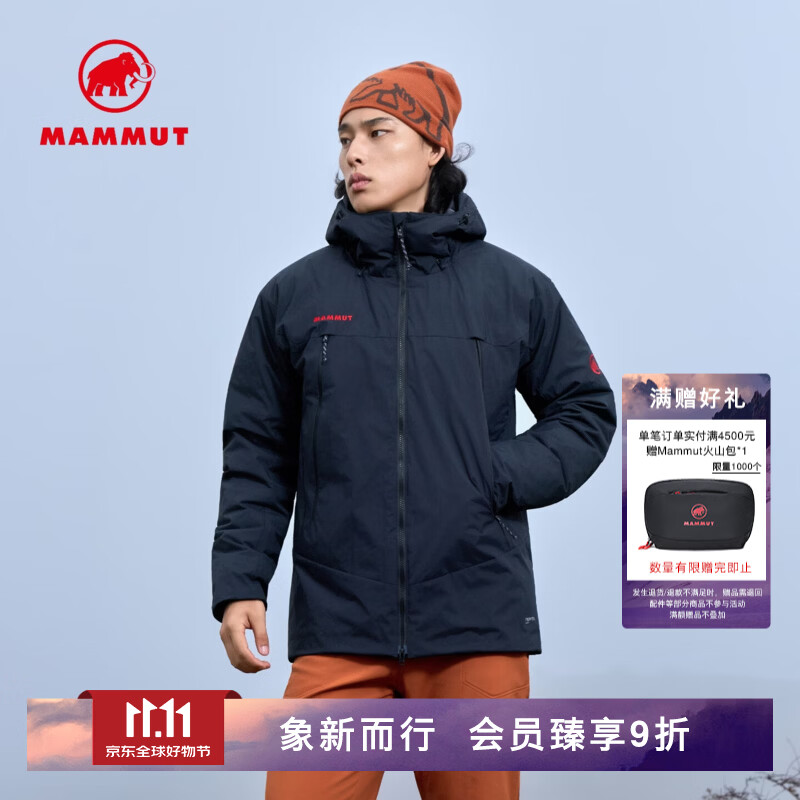 猛犸象（MAMMUT）【新色发售】Clion 男女红标防泼水耐磨户外软壳羽绒服外套 黑色 L
