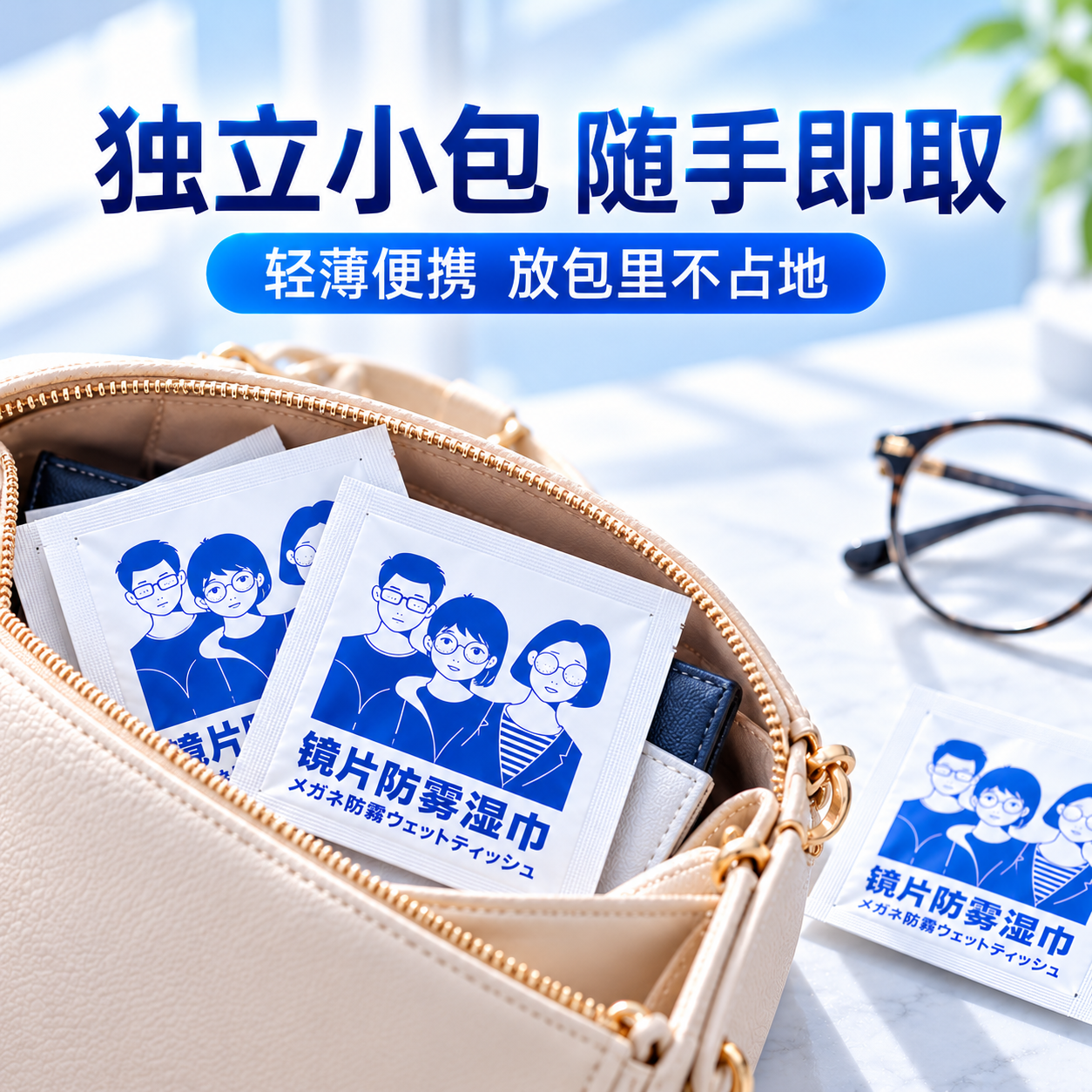 ZYVI日本眼镜清洁湿巾防雾湿巾一次性眼镜布手机镜头除雾清洁湿巾便携 100片*3盒【防雾款】眼镜清洁湿巾