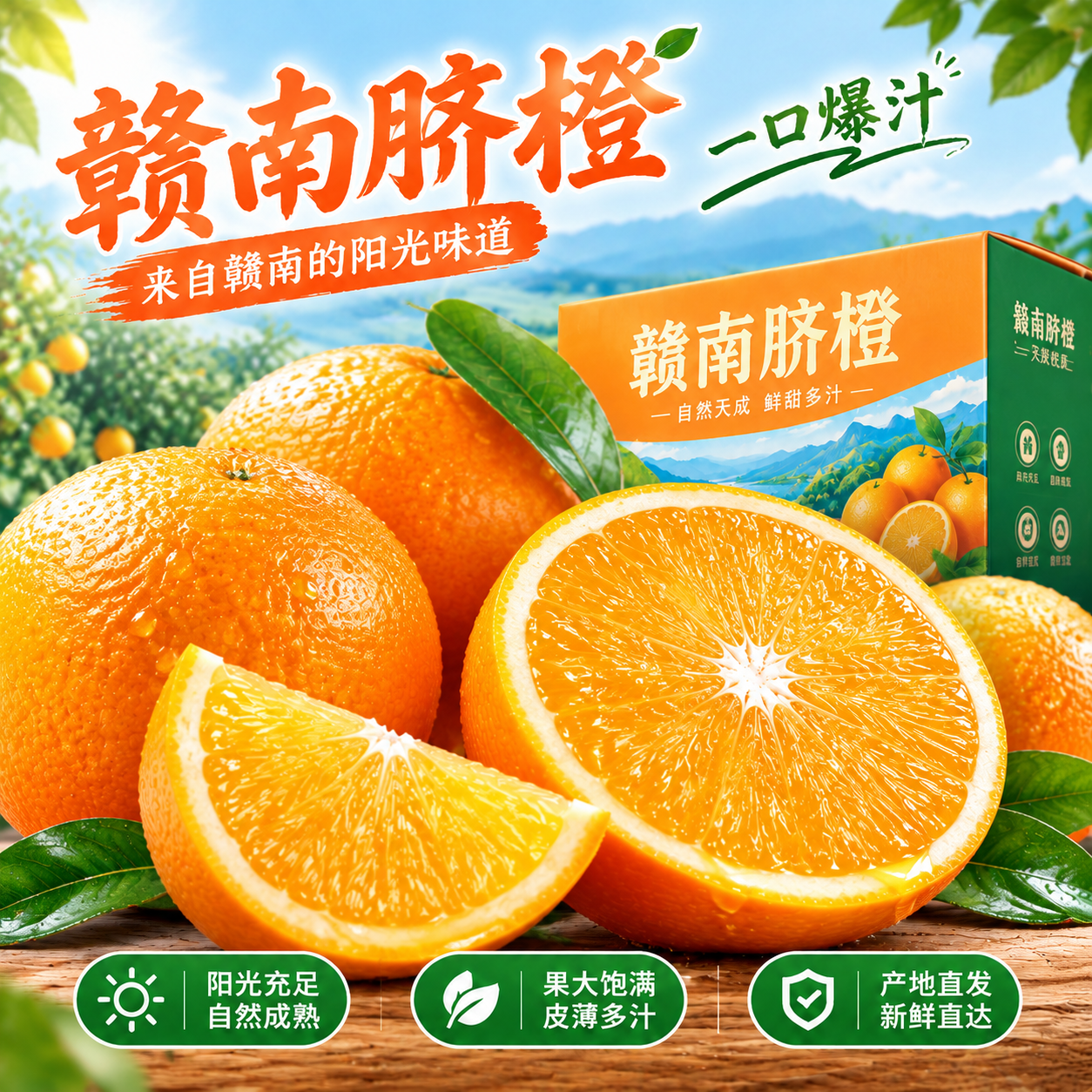 物鲜仙子正宗赣南早橙【多地次日达】新鲜果冻脐橙手剥冰糖橙年货水果礼盒 单果70-80mm+｜香甜多汁，日常优选 5斤甄选装净重4.5斤 京东折扣/优惠券