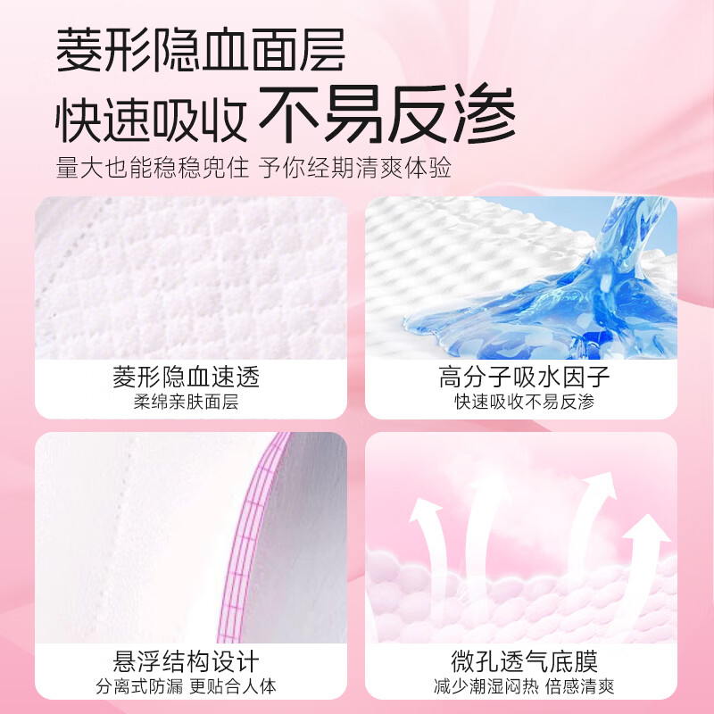 爱生活【新品3包尝鲜】爱生活消毒级芍药花语卫生巾干爽透气姨妈巾正品 日用8片*2包+夜用6片*1包 无规格