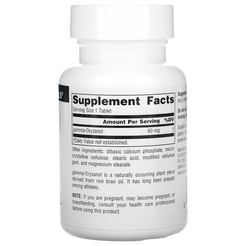 美国source naturals gamma oryzanol60mg睡眠100片购