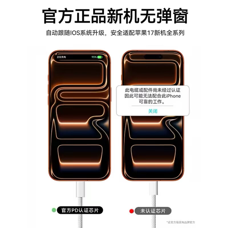 苹果40W动态充电器原装正品USB-C/PD口快充头数据线适配iPhone15/16/17/18/promax/DUO/ipad 40W动态快充头（单头）