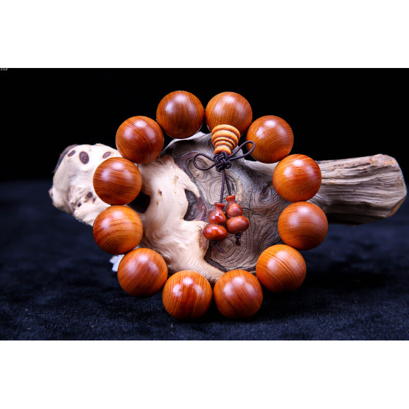 正宗太行崖柏手串 陈化老料高油性素珠红油黑油佛珠手链2.