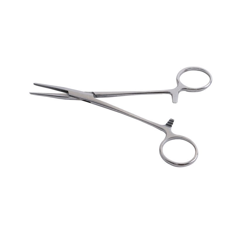 双鹿 止血钳 不锈钢直头弯头手术钳血管钳拔火罐钳子 18cm直头