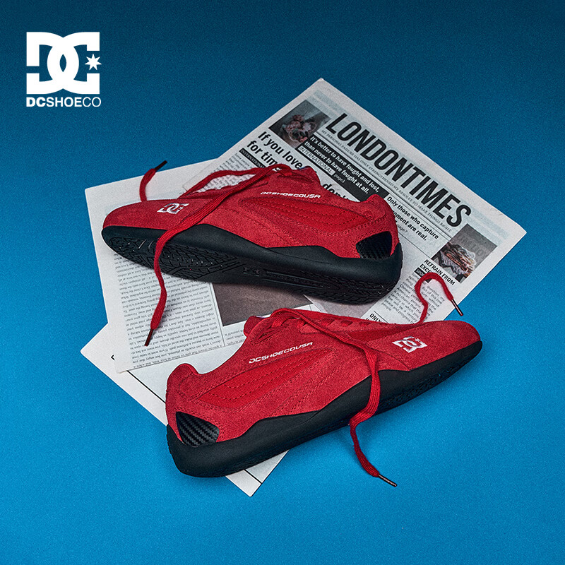 DCSHOES CAS CORSARO男士复古德训鞋2026新潮流男鞋运动休闲鞋子赛车鞋93 焰红 36 码【标准尺码,正码正拍】