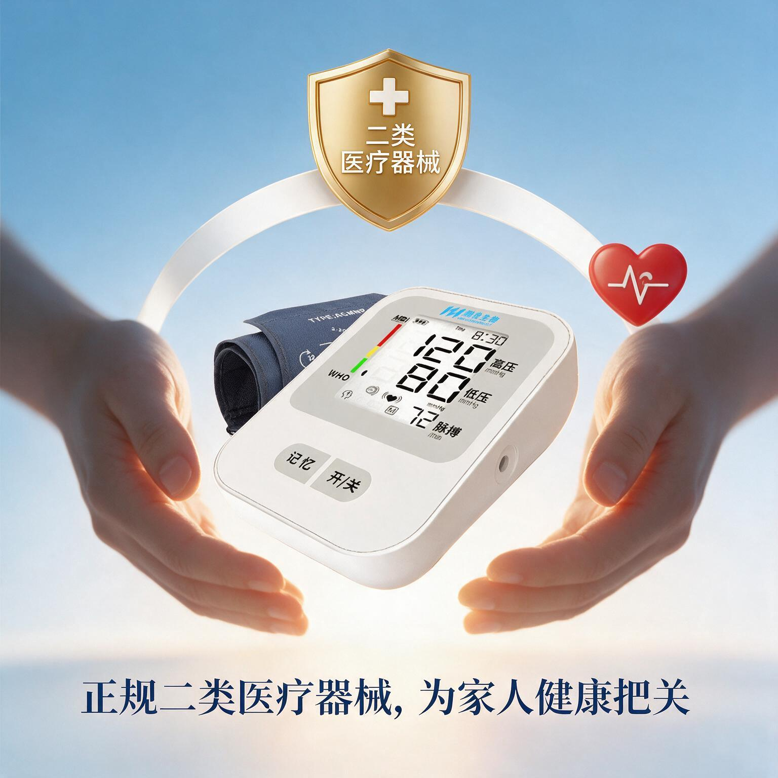 瀚良生物电子血压计 医用高精准 上臂式家用 语音大屏 智能记忆老人测量仪 旗舰语音款血压精准测量插电+电池双供电
