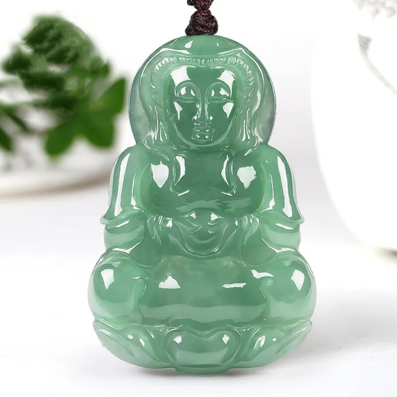 观音吊坠男玉坠玉佩项链玉石玉观音翡翠吊坠玉观音吊坠玉项链七夕礼物