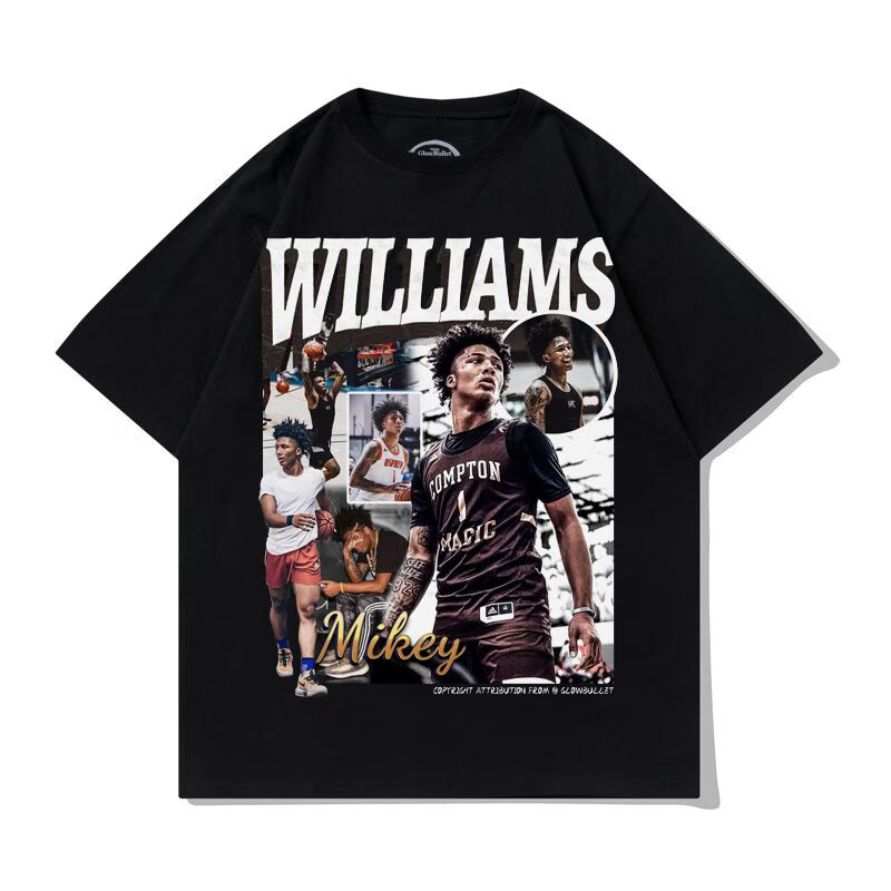 capital kissmikeywilliams米奇威廉姆斯美式圆领夏季短袖t恤宽松重磅