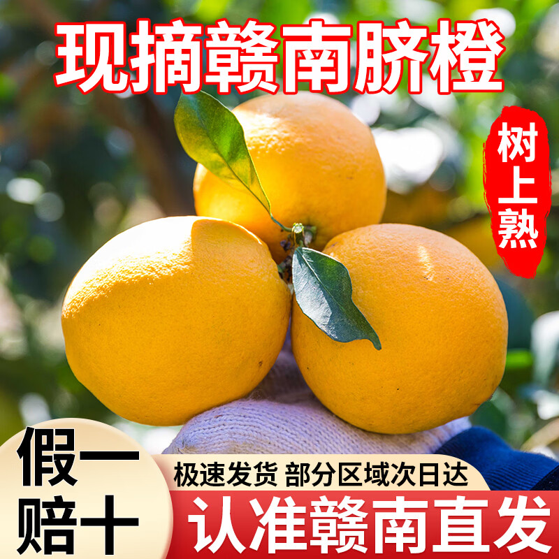 鲜咕正宗江西赣南脐橙当季新鲜水果橙子早橙赣州原产地整箱装直发 精选热卖【特大果】新鲜采摘 实惠推荐5斤装
