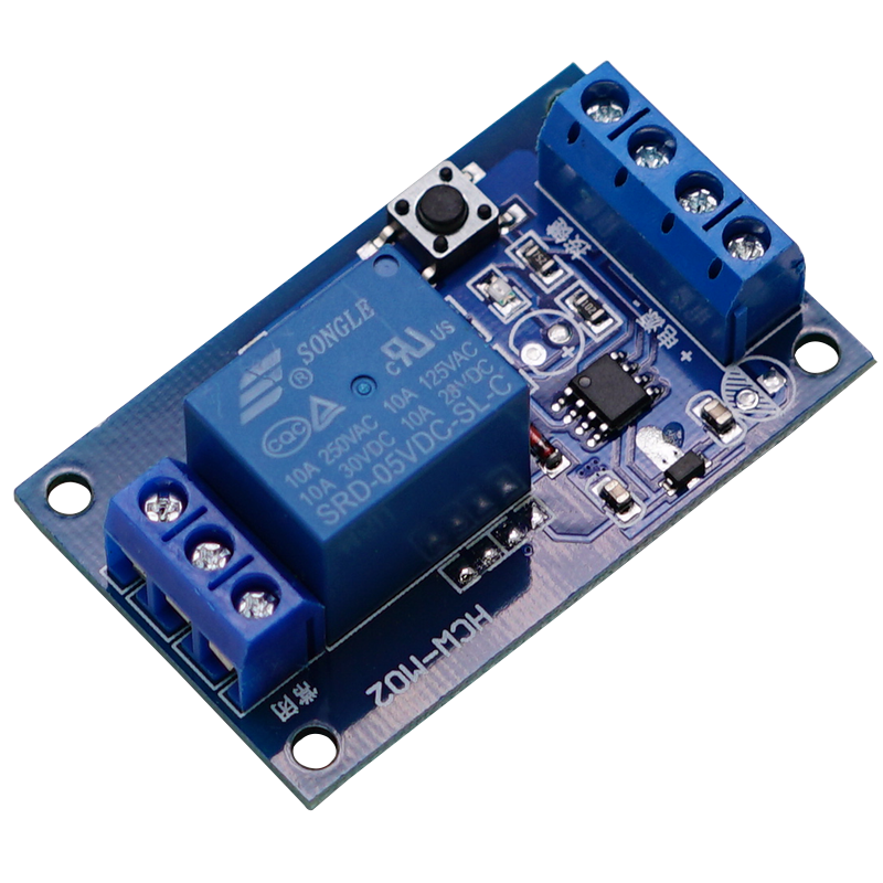 丢石头 单键双稳态继电器模块开关 网络配件 低电平触发按键 汽车改装