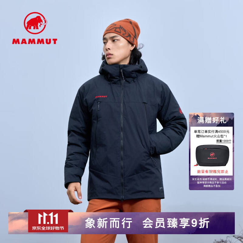 猛犸象（MAMMUT）【新色发售】Clion 男女红标防泼水耐磨户外软壳羽绒服外套 黑色 XL