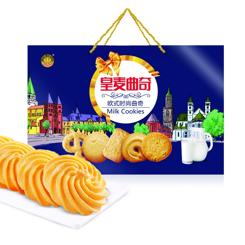 麦缤纷(MAI BIN FEN) 麦缤纷皇麦曲奇饼干660g礼盒奶油蔓越莓欧式休闲零食送礼礼品 皇麦曲奇330g蔓越莓味*1盒