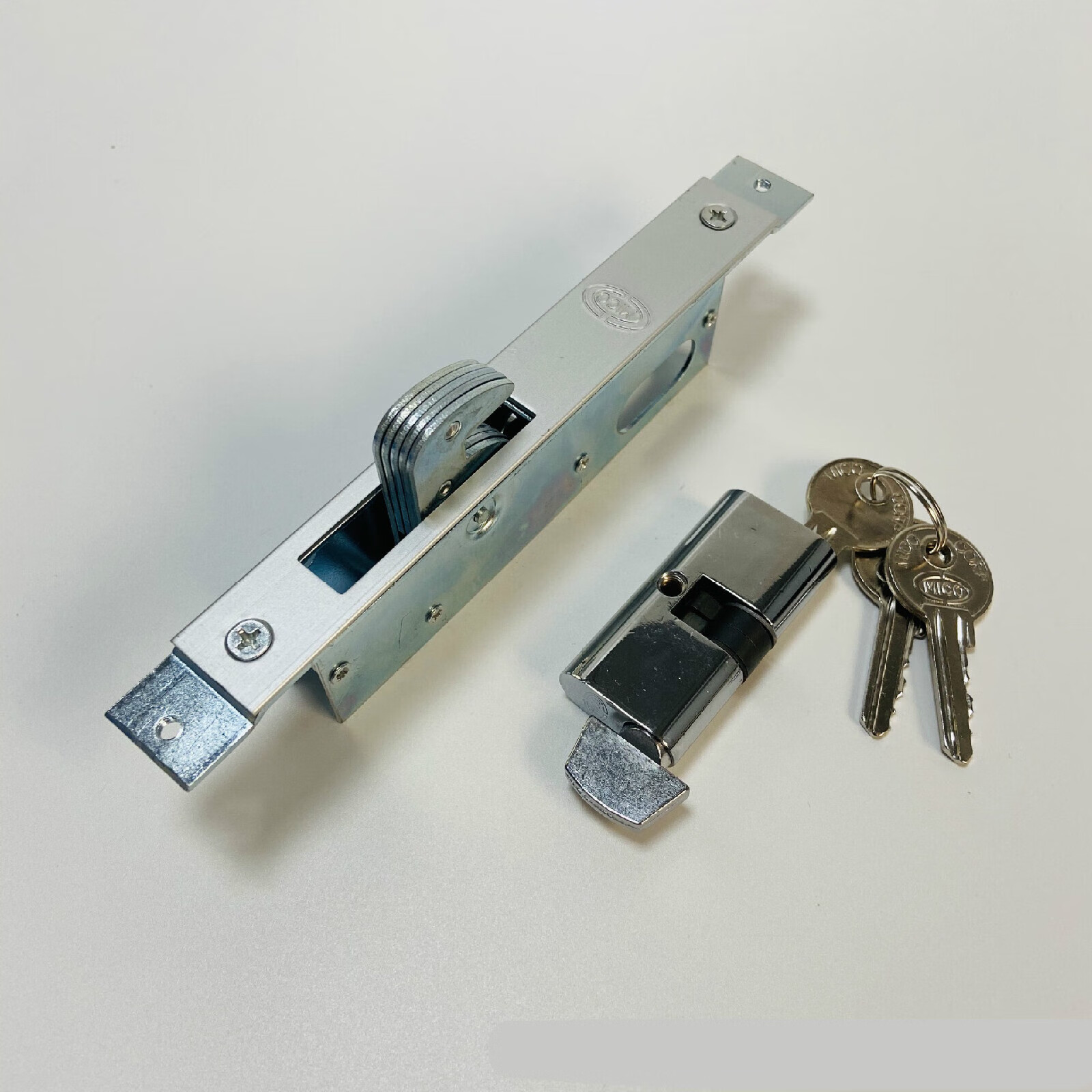 赐紫樱桃推拉门单双开插芯锁铝门钩锁机械门锁具 41055钩舌单开