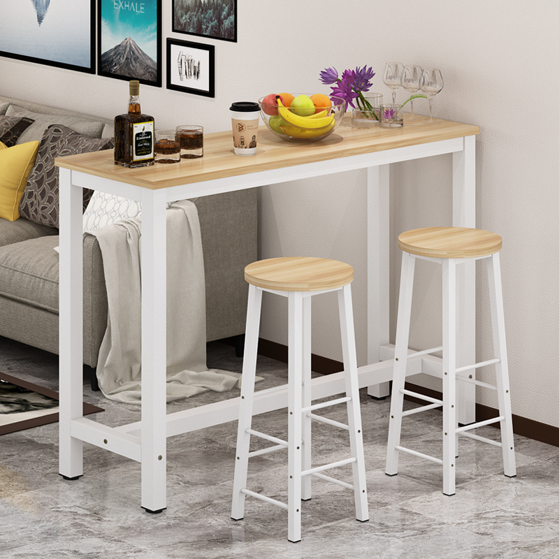 靠墙吧台家用折叠隔断酒柜简约现代餐客厅多功能厨房吧台餐桌一体