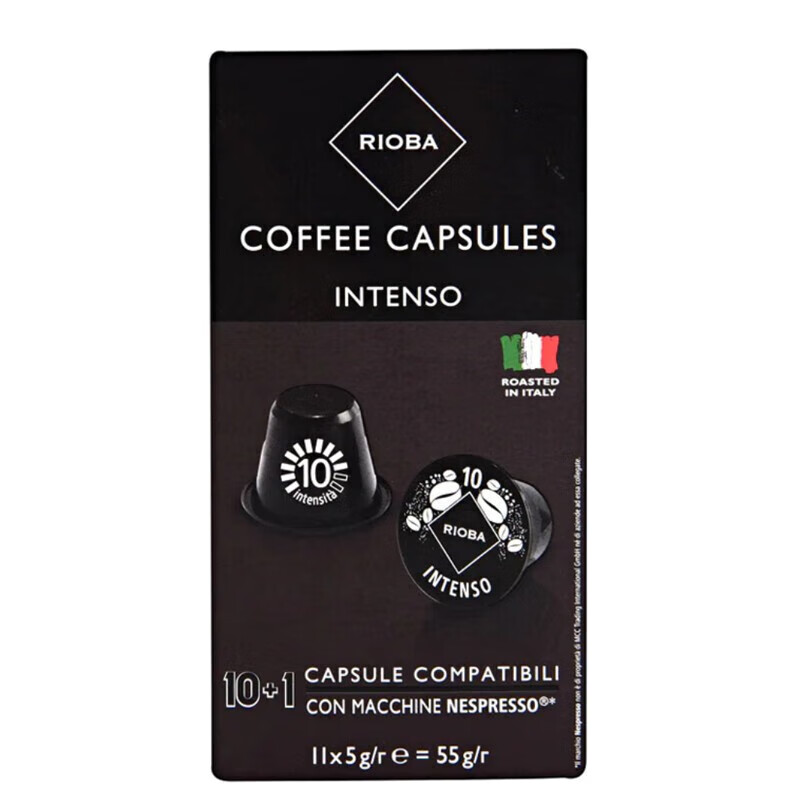 瑞吧（RIOBA） 意大利进口胶囊咖啡 浓烈口味11*5g