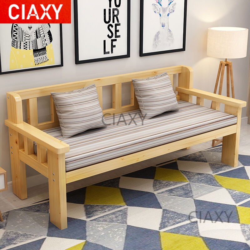 椅客厅三人椅双人单人沙发椅子防腐木制全实木灰色日式木质时尚简易