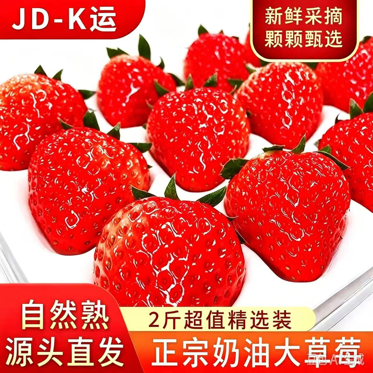 冉小福正宗奶油大草莓当季现摘巧克力草莓新鲜水果四川生鲜整箱 精选20-24枚装【手工挑选||自然熟】单果约为10-20g+