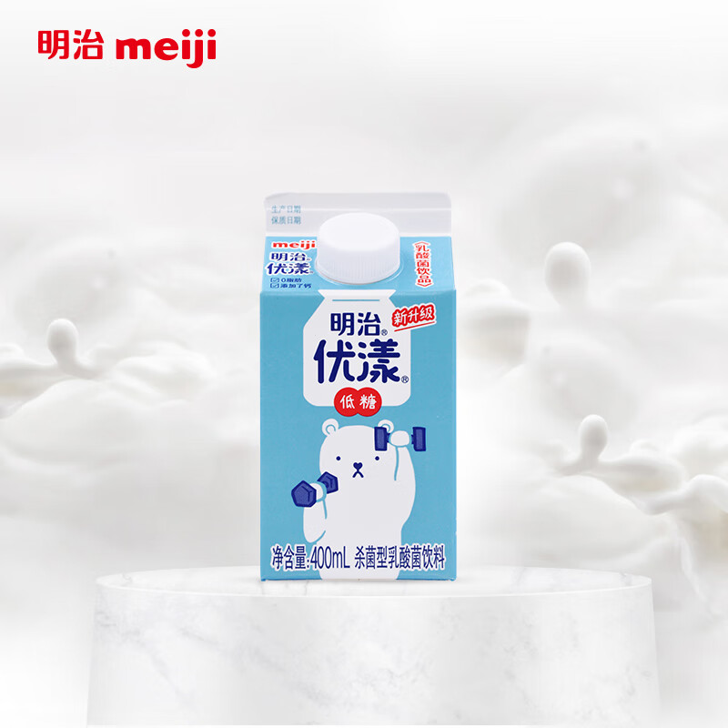 明治明治meiji 优漾型乳酸菌饮品 400ml*6盒 0脂肪 含钙饮品 优漾400