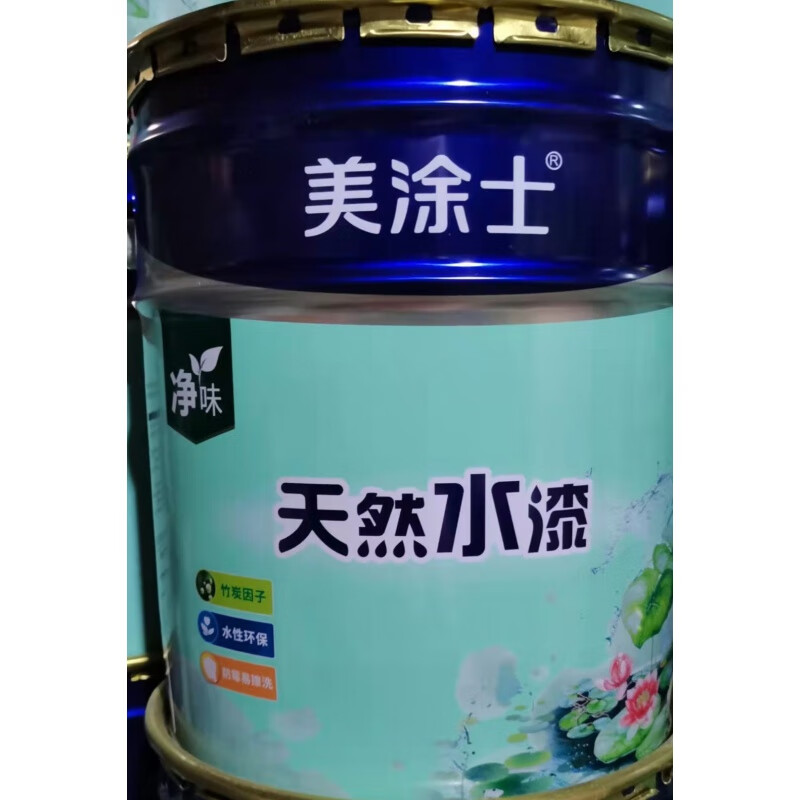 美涂士净味天然水漆直销25公斤装水性竹炭因子自刷耐擦洗 25公斤