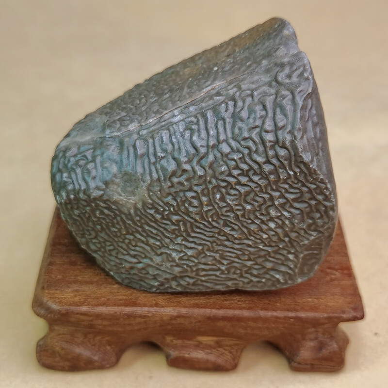 聪蝶新疆皱纹泥石侏罗纪泥化石戈壁原石奇特观赏造型彩玉居家摆件 30g