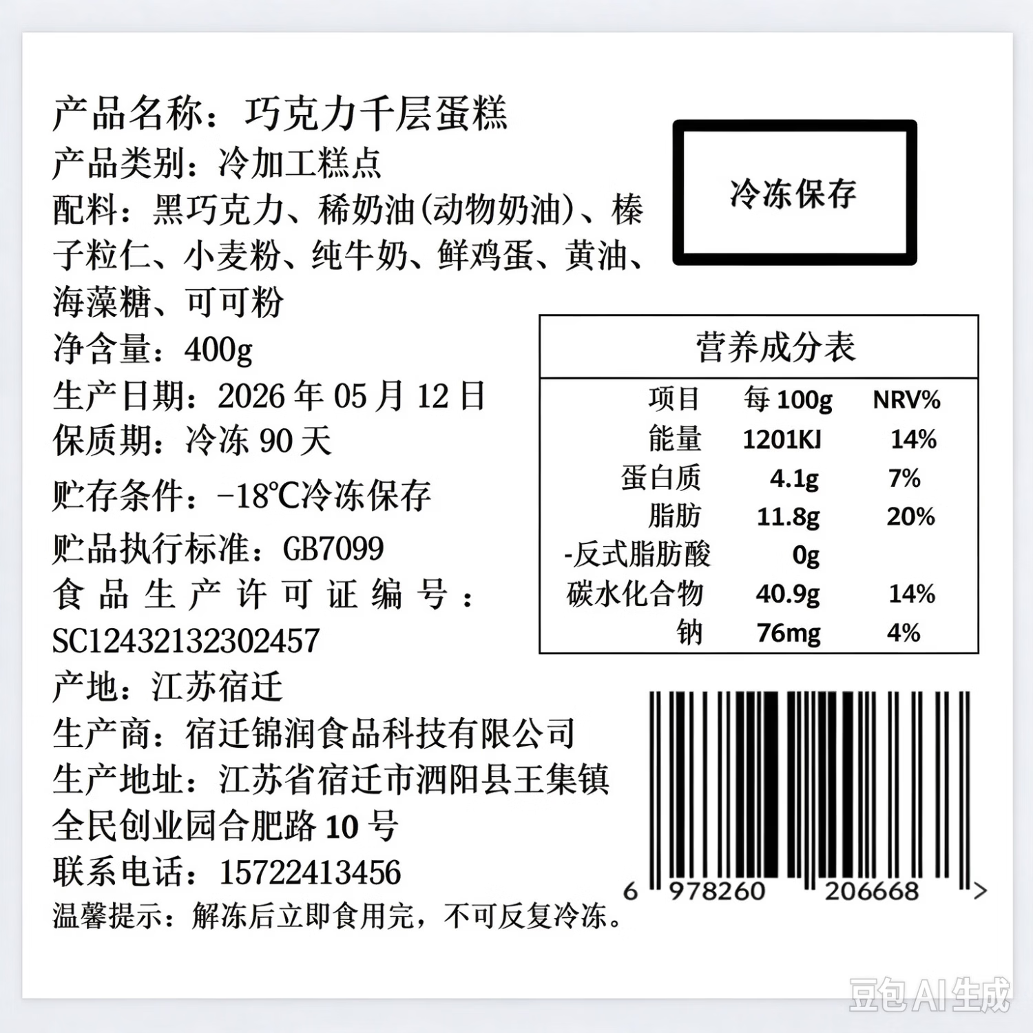 榴食喵猫山王榴莲千层蛋糕罐子生日盒子小蛋糕动物奶油甜品400g/盒共4盒 榴莲千层+巧克力+芋泥+奥利奥