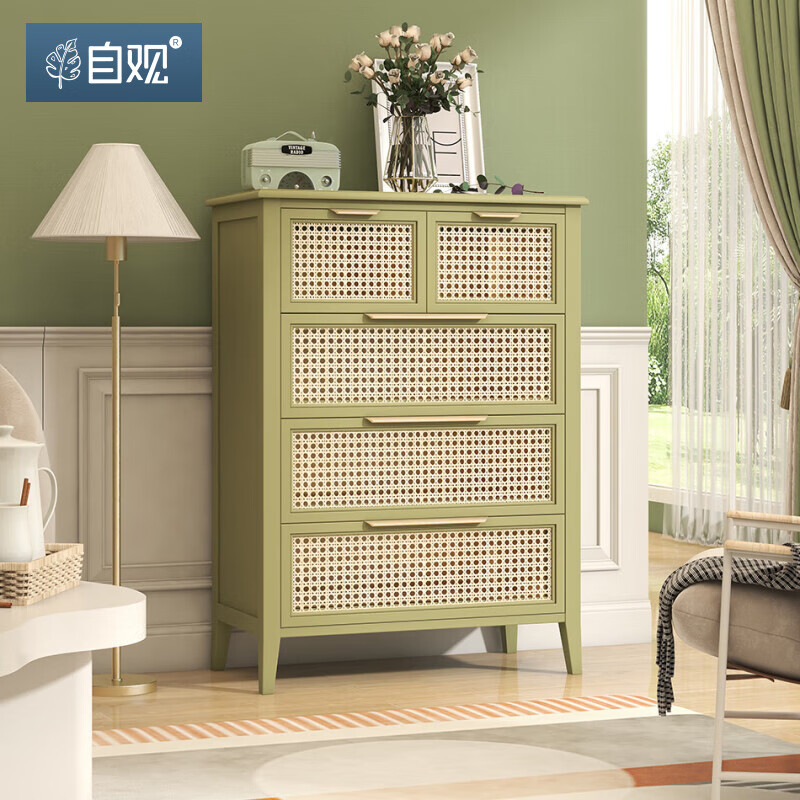 自观斗柜卧室衣物抽屉柜床头多斗柜靠墙一体储藏柜2022流行色家具